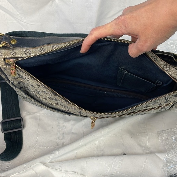 Louis Vuitton Monogram Mini Lin Sac a Langer Diaper Messenger Bag Denim Gray - Picture 17 of 17